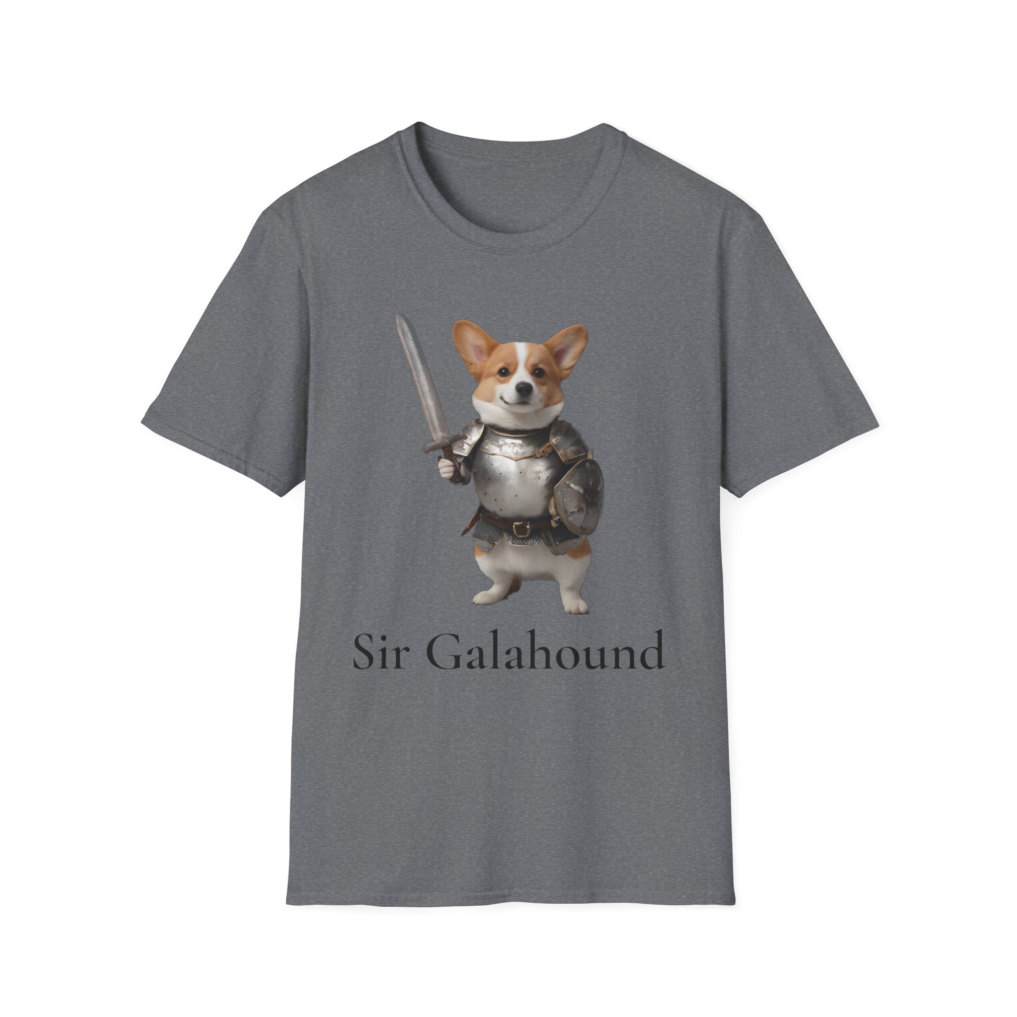 Funny Corgi T-Shirt — Sir Galahound Corgi Knight Graphic Tee