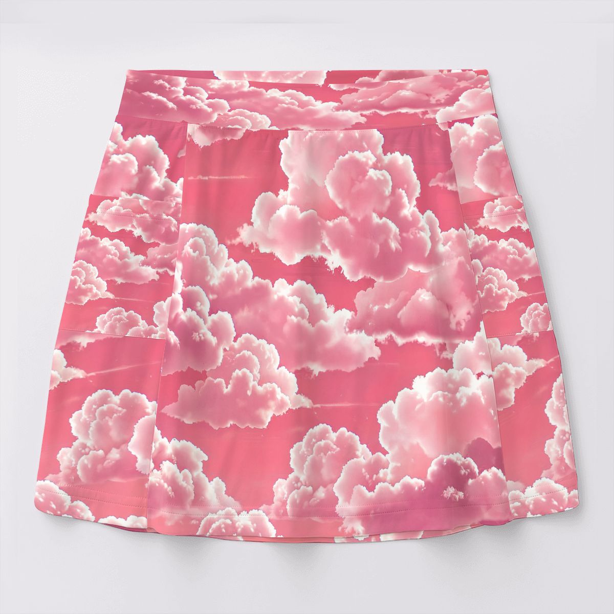 Cute Pink Cloud Tennis Skirt