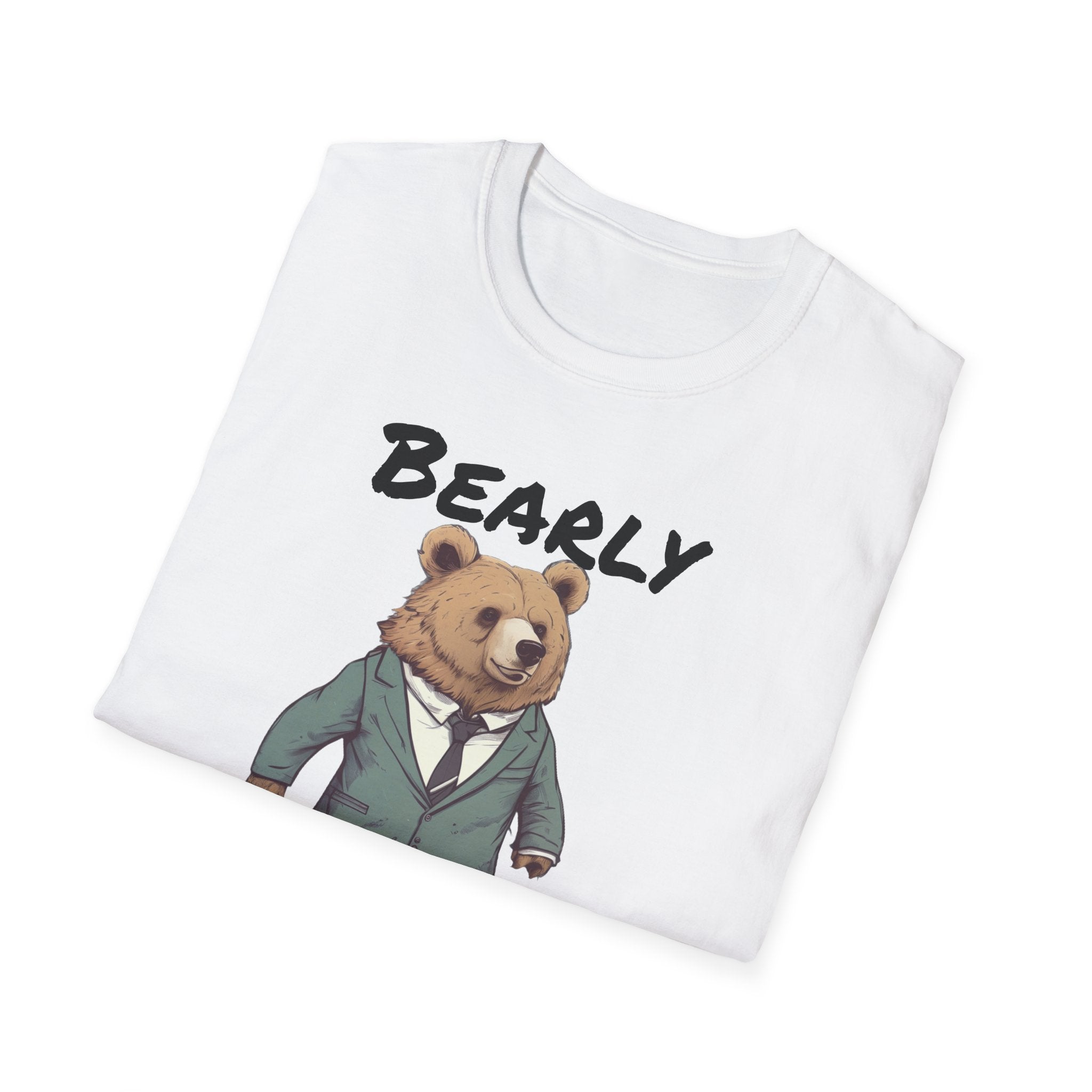 Bearly Working T-Shirt — Funny Bear Office Graphic Tee