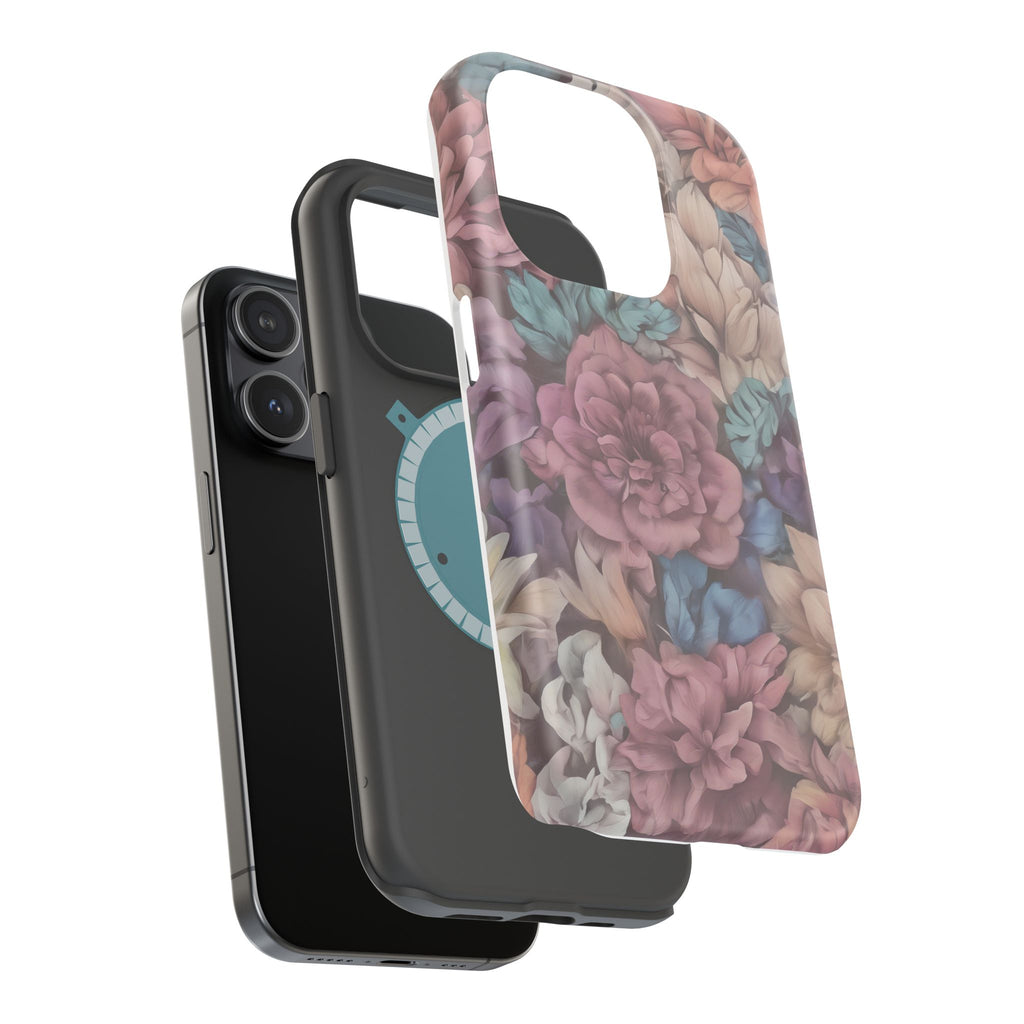 Floral Pattern Phone Case | Magnetic Impact-Resistant Case