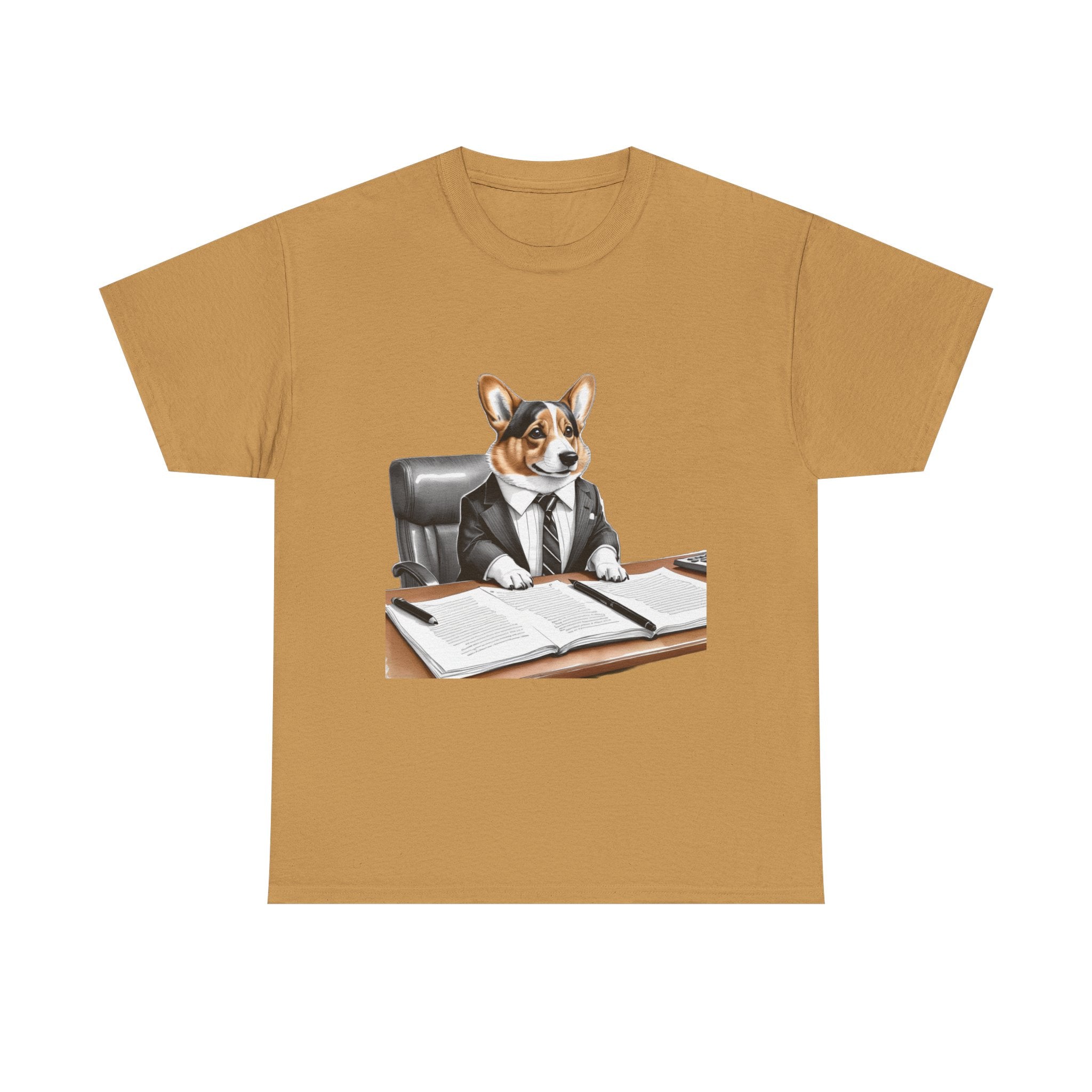 Corgi in Suit Tee | Dog Lawyer Office Illustration, Cute Business Dog Shirt