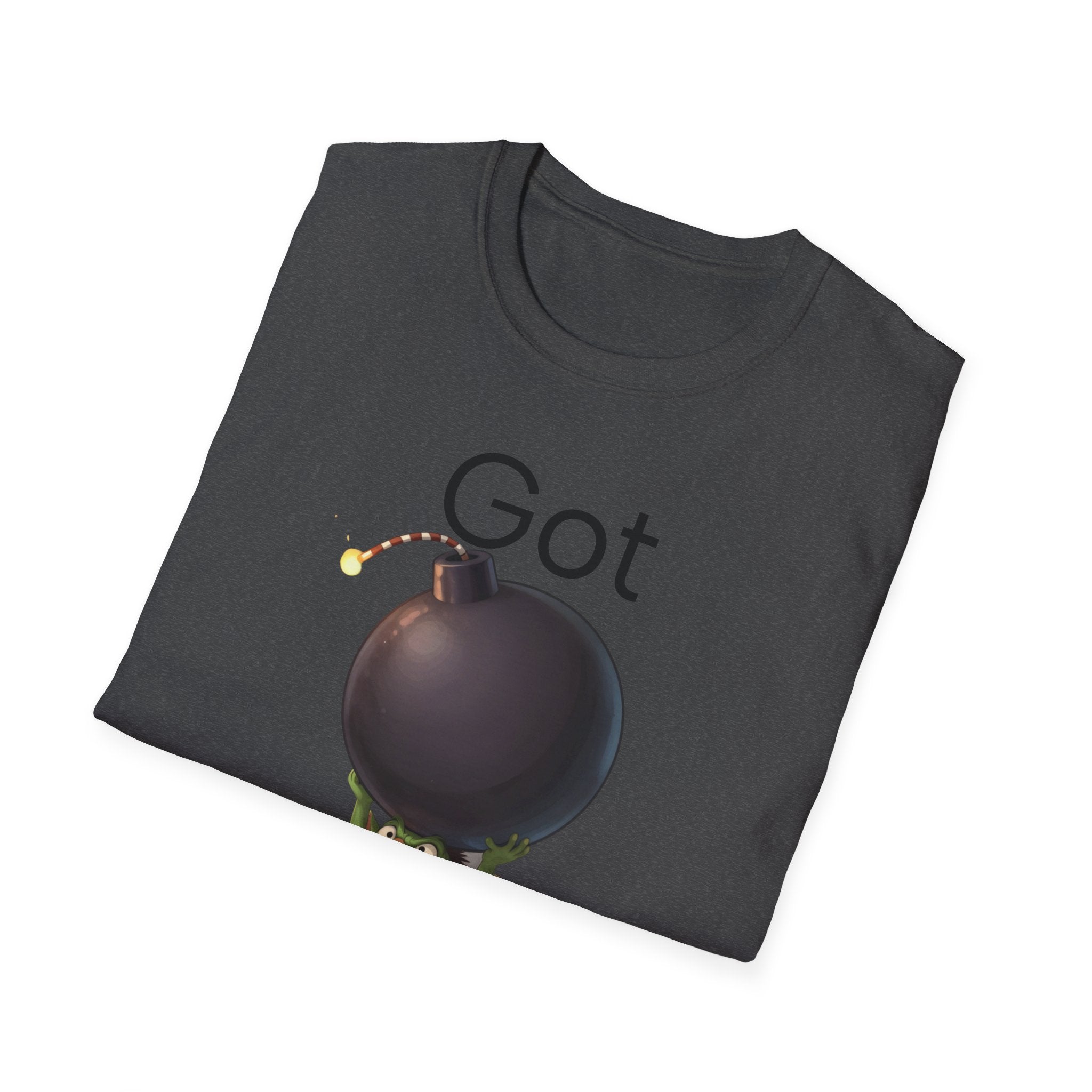 Got Bomb? T-Shirt — Cute Goblin Holding Bomb Graphic Tee