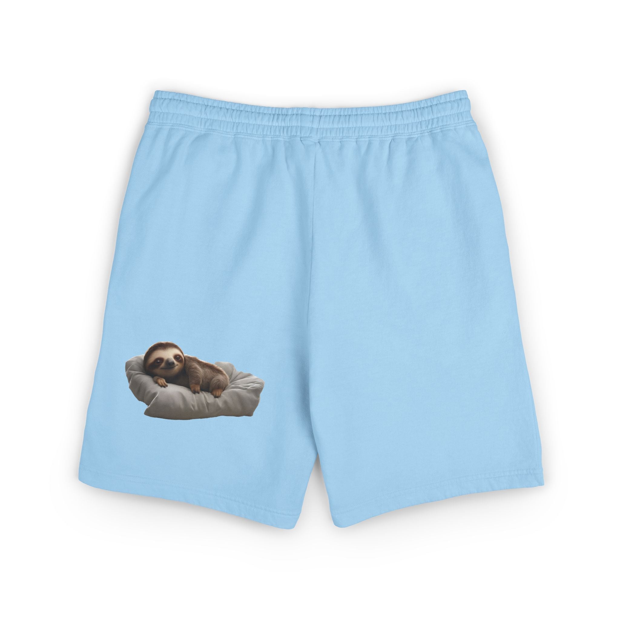 Sloth Lounge Sweat Shorts — Cozy Fleece Sleep & Relax Shorts