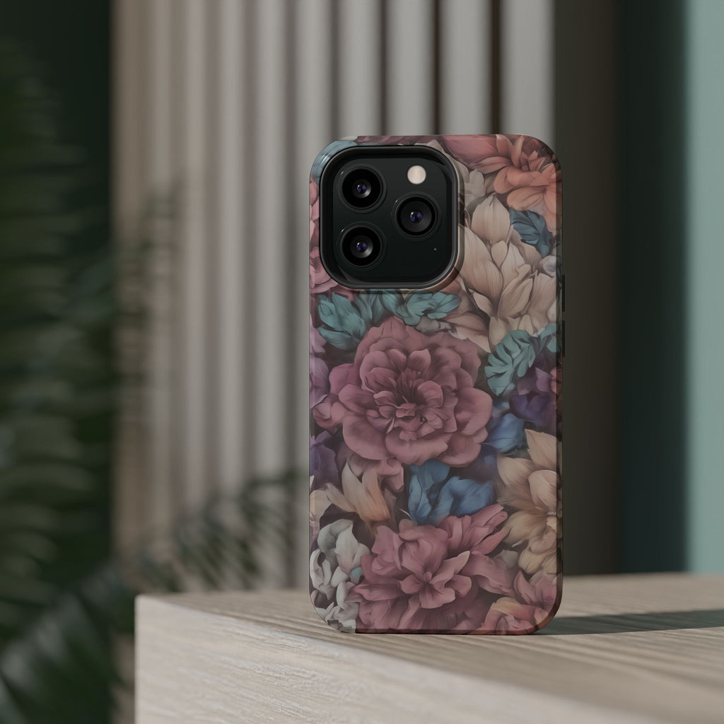 Floral Pattern Phone Case | Magnetic Impact-Resistant Case