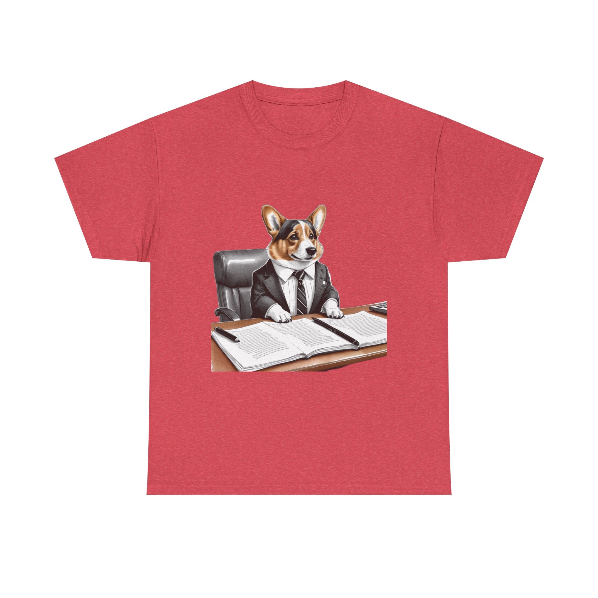 Corgi in Suit Tee | Dog Lawyer Office Illustration, Cute Business Dog Shirt