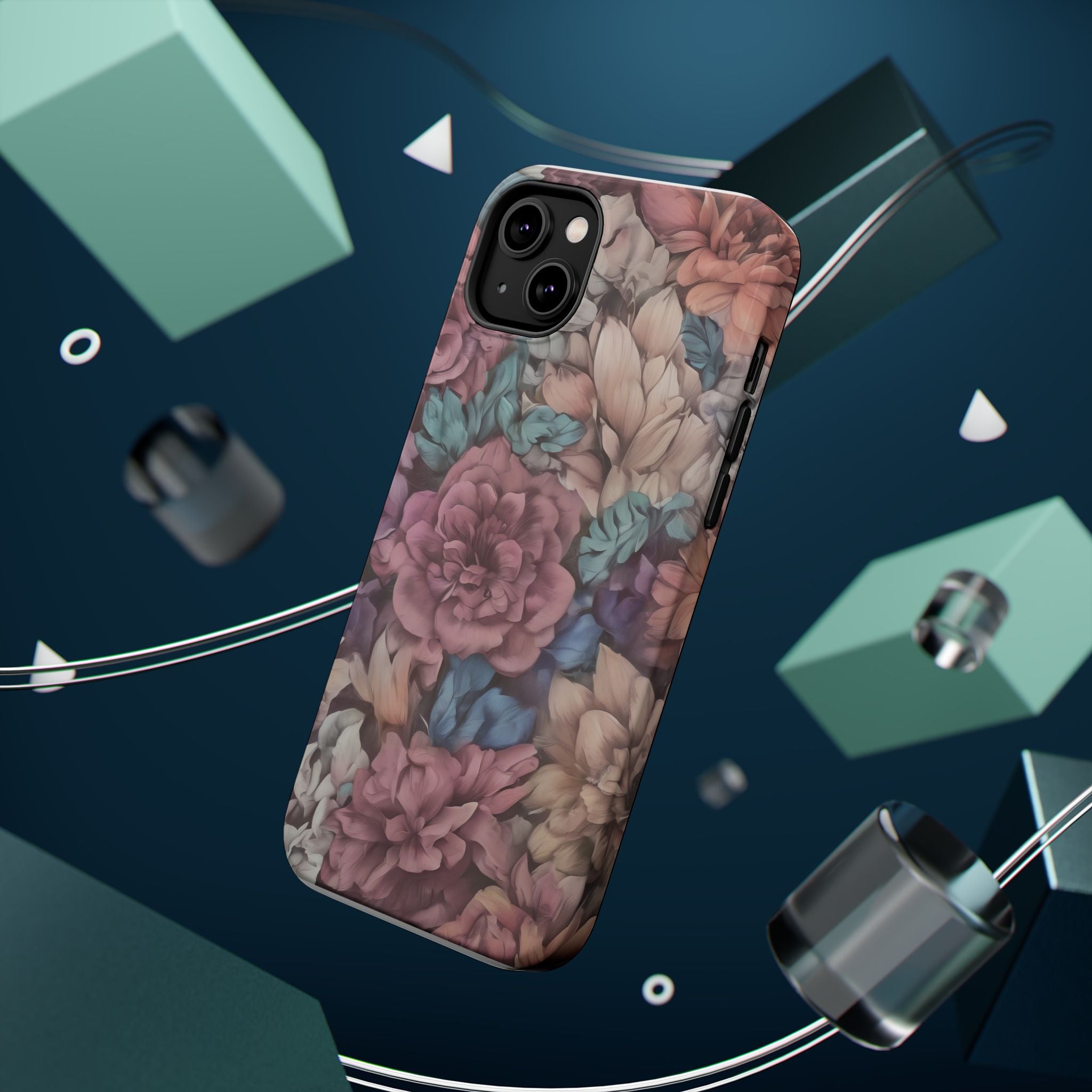 Floral Pattern Phone Case | Magnetic Impact-Resistant Case