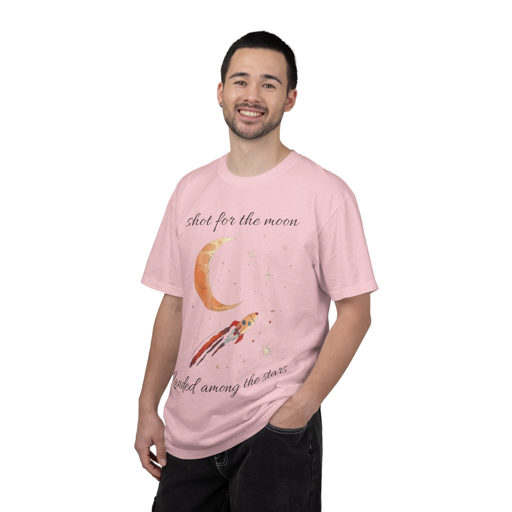 Shot for the Moon Rocket Moon T-Shirt | Landed Among the Stars