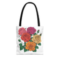 Floral Rose Bouquet Tote Bag — Colorful Garden Tote