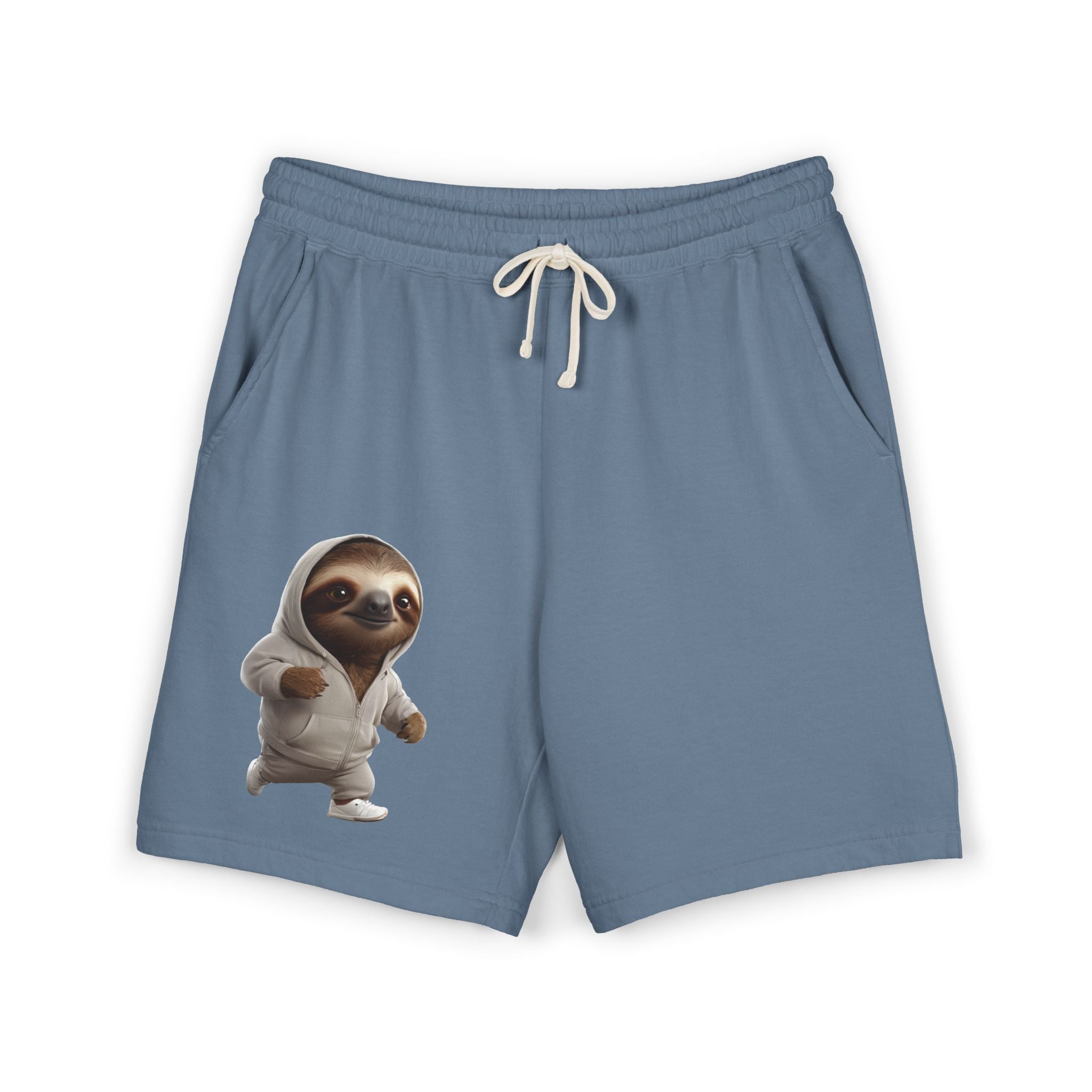 Sloth Lounge Sweat Shorts — Cozy Fleece Sleep & Relax Shorts