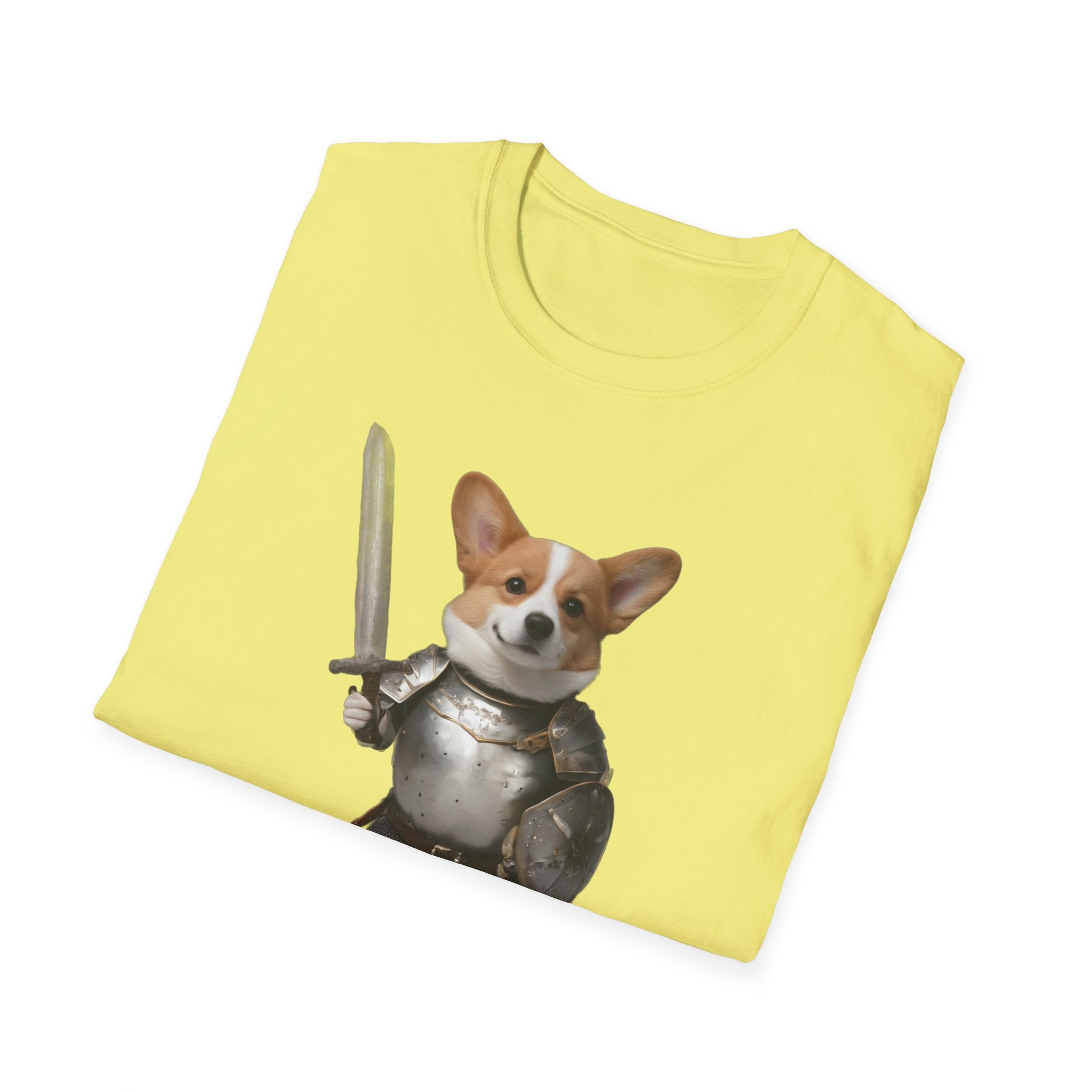 Funny Corgi T-Shirt — Sir Galahound Corgi Knight Graphic Tee
